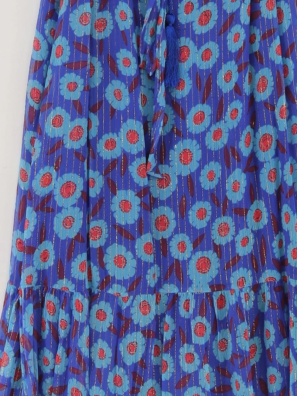 Kate Spade Maxi Abito Donna M Viola Seta con Altro Poliestere Maxi