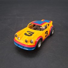 READ 1979 TYCO Curve Hugger HO Yellow Blue Porsche 3 Lighted Slot Car Works