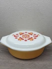 VTG Pyrex Ovenware 043 Friendship Birds 1-1/2qt Casserole Dish W/Milk Glass Lid