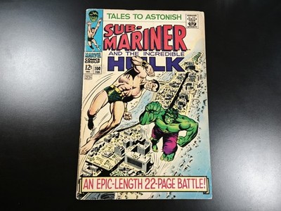 Tales To Astonish #100 Marvel US Comic 1968 Gd/VG Hulk And Sub-Mariner 