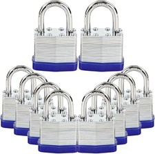 Keyed Alike Padlocks Outdoor Reinforced Steel Body 1 9/16 Inch 40mm Heavy Duty