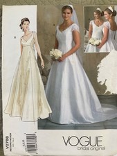 Vogue Pattern 2788 Misses Bridal Dress Size 6-8-10 Complete Uncut