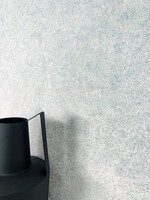 Newroom Vliestapete Weiß Silber Putzoptik Modern Glamour Glanz Wohnzimmer Edel