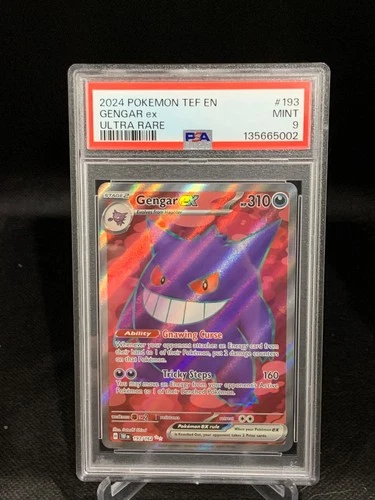 Pokémon PSA 9 - 2024 Gengar ex 193/162 SV05: Temporal Forces Holo