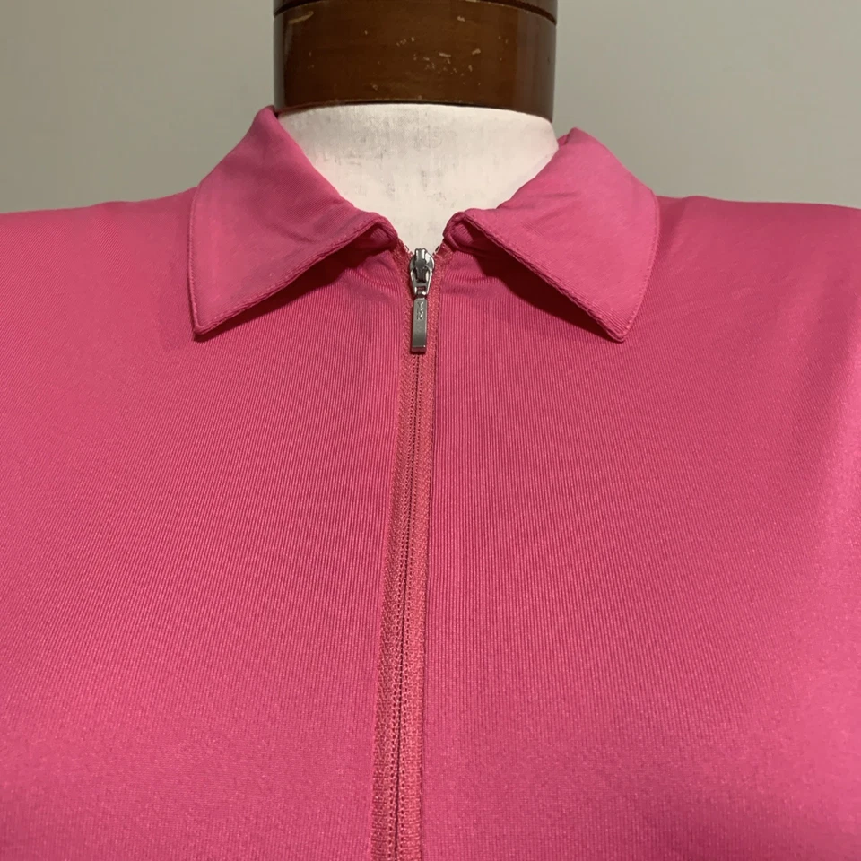 Camisa Golftini Sin Mangas Cremallera Tecnología XL Rosa Caliente Golf Pickleball Nueva Con Etiquetas Foto 2 de 4