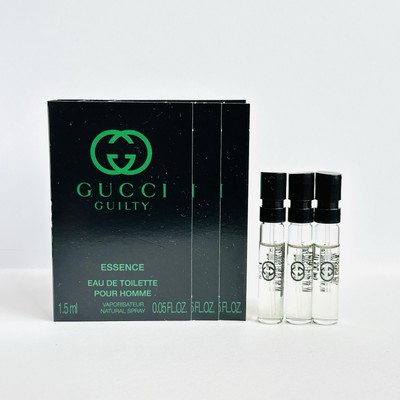 3 x Gucci Guilty Essence Eau De Toilette Pour Homme Spray Sample 1.5ml each
