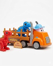 Dino Transporter truck toy lights up and sounds