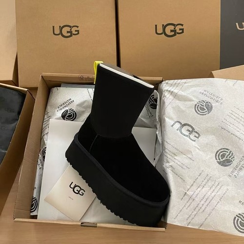 Dipp Hightop Platform Ugg Dipper Classic Boot Chestnut / Black WOMEN US4-US9 New - Photo 25/32