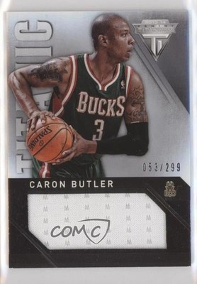 2013-14 Panini Titanium Titanic Threads Jumbo 53/299 Caron Butler #92 s7f
