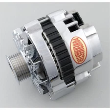 Powermaster Alternator 27861-362; 105 Amp Polished CS130