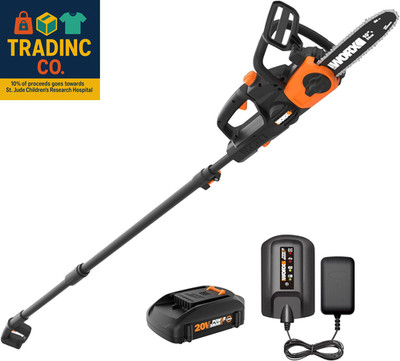 WG323 20V Power Share 10'' Cordless Pole/Chain Saw with Auto-Tension (Battery & C