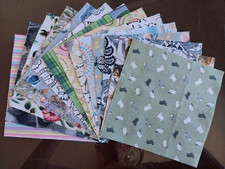 30 - 8" x 8" SQUARES - 14 Designs - Multi Colors - Cotton