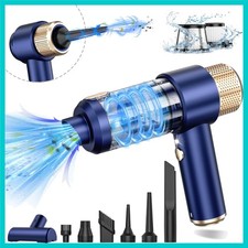 16000PA Handheld Car Vacuum Air Duster - Cordless Mini Cleaner with LED Light