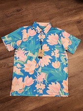 Chubbies Large The Stop  Smell The Roses Performance Polo Shirt NWT