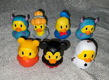 Disney Rubber Ducks Lot of 7 Just Play Mickey Donald Scully Pooh Olaf Cinderella