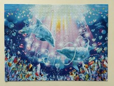 1000 Piece Jigsaw Puzzle Marine Of Color Ring Of Love Dolphin Puzzles by Buffalo