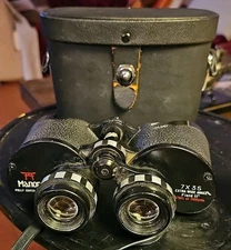  MANON 7x35 Binoculars  Extra Wide 11 Degree Field With Case Vintage   