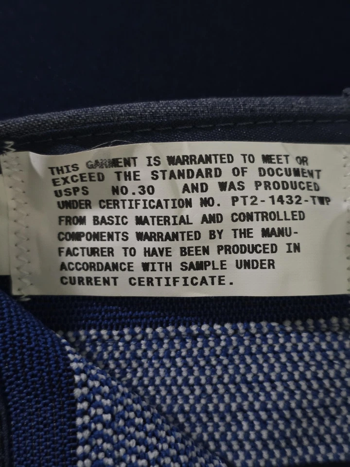 Pantalones Brookfield Uniforms Para Hombre 32 Azul Gris Vestido Pantalones Hecho en Unión EE. UU. Foto 3 de 4