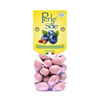 Perle di Sole Dragée Mandorla Mit Mirtillo Geschmack 150 Gr Hartkaramelle