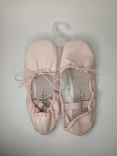 Freestyle Danskin Girls Ballet Slippers Size 2 Pink Dance Shoes Elastic Strap