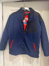 GAP Kids Boys XL 12 Full Zip Fleece Jacket w/ Pockets Blue Black Orange