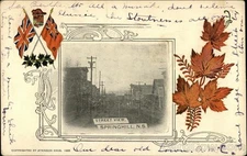 Canada Springhill,NS Street View Nova Scotia Atkinson Bros Vintage Postcard