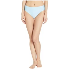 Athena Womens Solid Mid Waist Pant Bottoms Sky 12