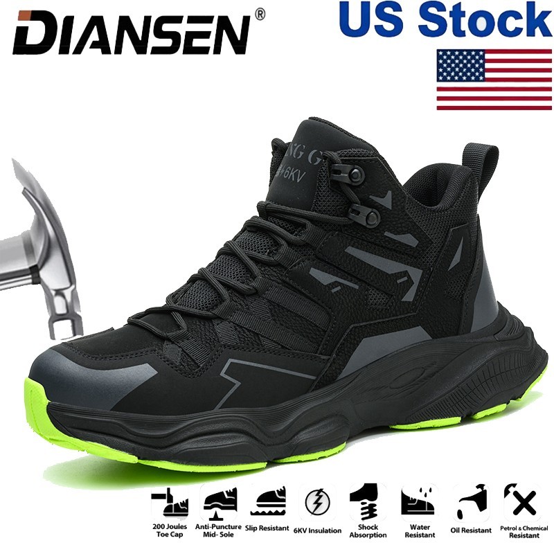 Zapatos transpirables con punta de acero para hombre Las mejores botas de trabajo Zapato de seguridad protector ajustable