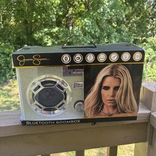 Jessica Simpson Portable Audio & Video Bling Edition Retro Bluetooth Boombox NEW