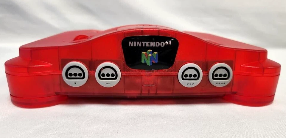 Vtg N64 Funtastic Watermelon Translucent RED Nintendo-64 Gaming Console System A - Image 2 of 4