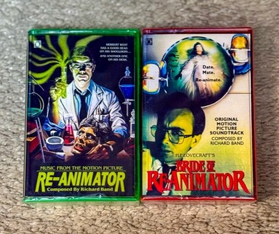 Re-Animator & Bride of Re-Animator OSTs LE Black/Grey Swirl Cassette Soundtracks