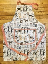 Puppy Dog Pets Cute Animals Apron with Pocket Kitchen Chef Apron