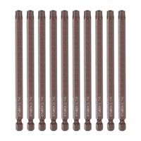"10Stk T40 Torx Bit 1/4\" Sechskantschaft 4\" Sicherheit Stern Schraubendreher,Rot"