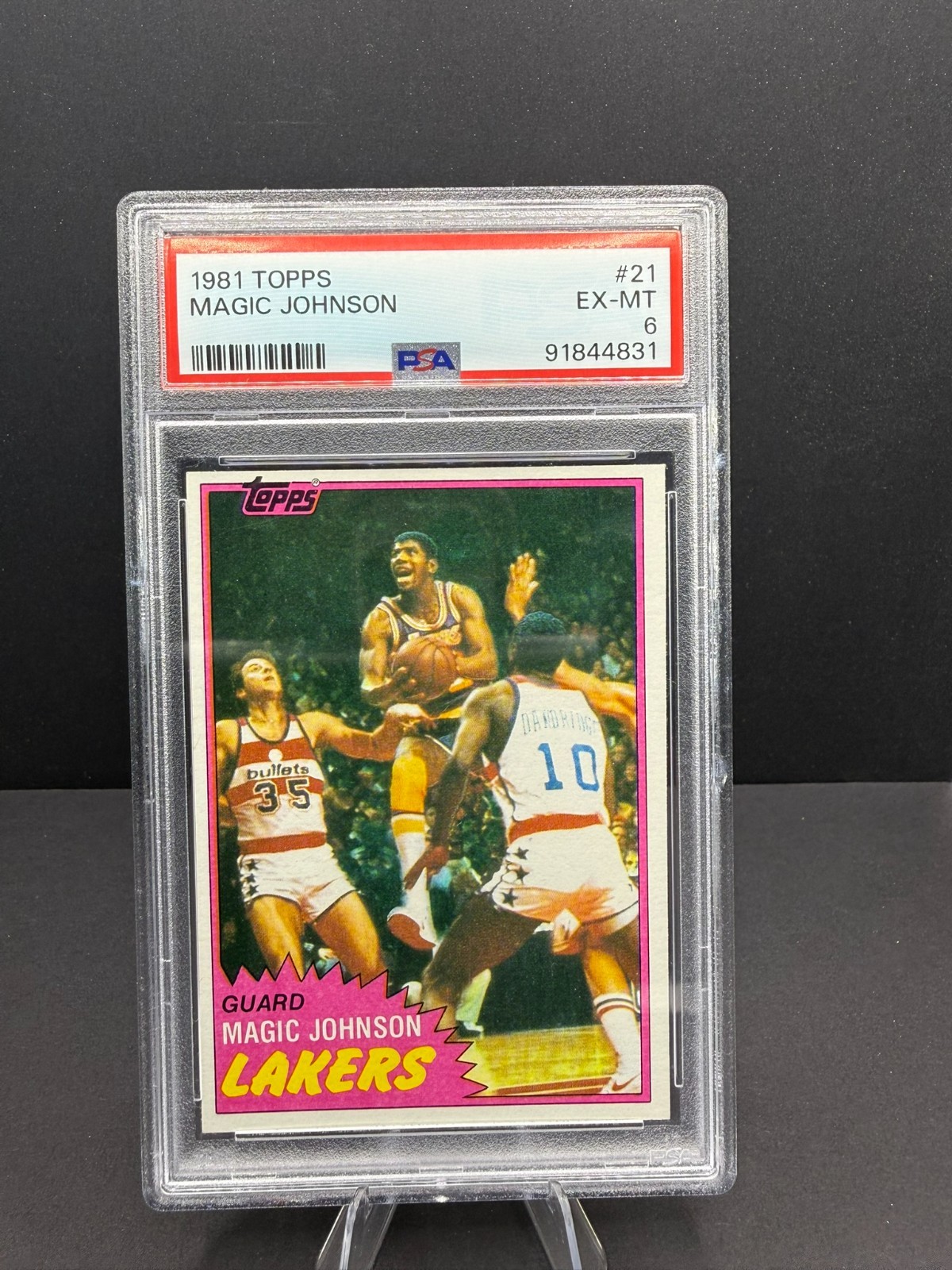 1981 TOPPS #21 MAGIC JOHNSON PSA 6