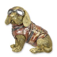 Figur Harz Dackelwelpe Als Pilot