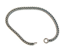 TROLLBEADS Sterling Silver Foxtail Bracelet 7.5" Long  Less 1" Clasp Allowance 
