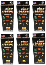 Fire Liters 10836 36 Pack Fire Lighter Cubes for Starting Fireplace - 6 Packs