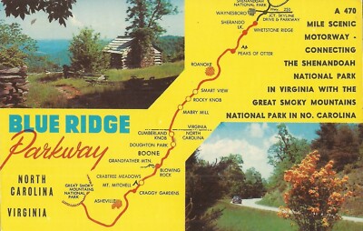 NORTH CAROLINA VIRGINIA Blue Ridge Parkway MAP