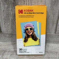 KODAK ALL-IN-ONE MINI CARTRIDGE 20 Sheets PAPER Mini 2 Photo Printer-Genuine