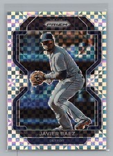 2022 Panini Prizm Javier Baez Power Plaid Prizm #/75 Detroit Tigers