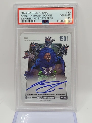 2024 Bo Jackson Battle Arena Karl Anthony Towns Kat Inspired Ink Auto PSA 10