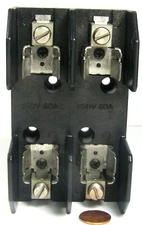 Unknown Brand Fuse Holder Block Approx.5x3x2" 250v 60a 2-Fuse 98059   ZAD