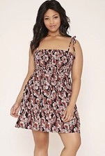 Forever 21 Plus Multi  Floral Cami Dress 0X/ XL