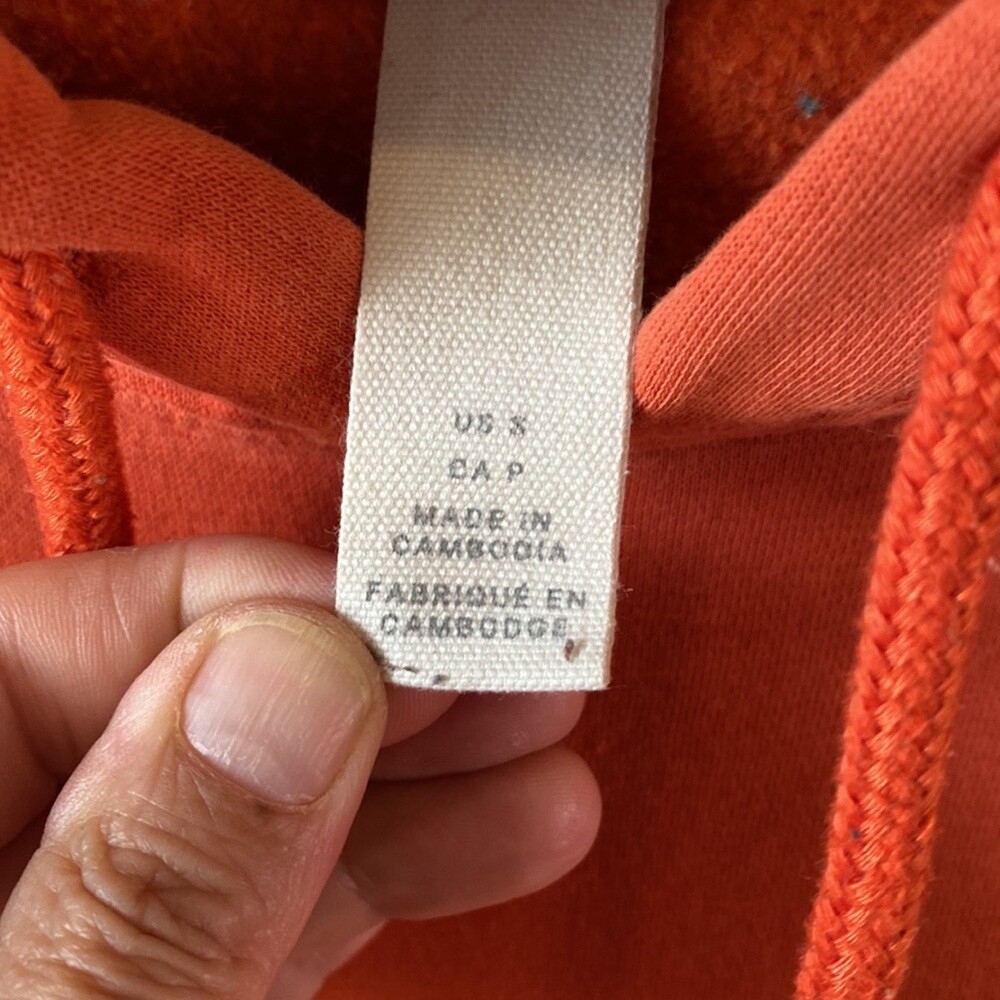 Hu0026amp;M Mount Rainier Orange Pullover Hoodie Sweatshirt | eBay