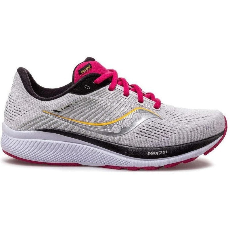 Saucony Women's Guide 14 Running Shoe in Alloy/Cherry - Size 11 WIDE