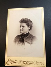 Handsome Woman, Brooch, Lovely Dress, c1880, Cabinet Photo CPP145