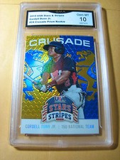 CORDELL DUNN JR. JR 2015 USA STARS & STRIPES CRUSADE PRIZM RC # 24 GRADED 10