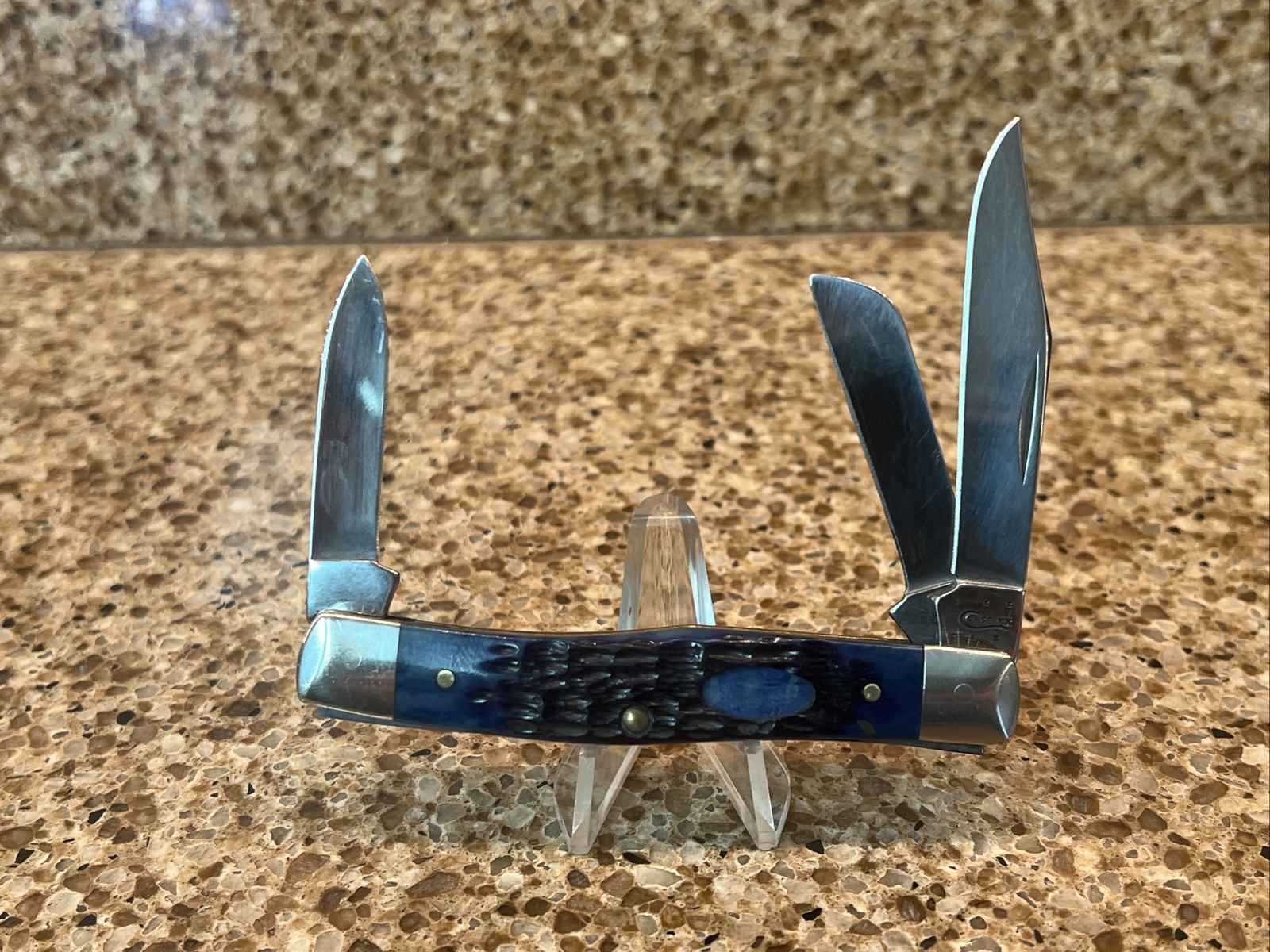 CASE XX USA 63032 SS BLUE BONE STOCKMAN JACK FOLDING POCKET KNIFE Made