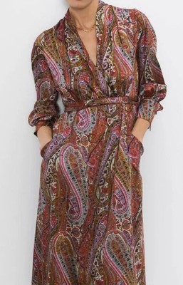 paisley print dress zara