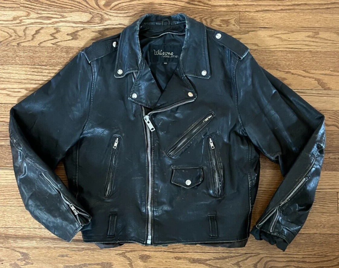 Leather Punk 1970s Vintage Outerwear Coats & Jackets for Men for
